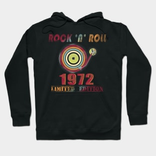 50 birthday Rock n Roll born 1972 Hoodie